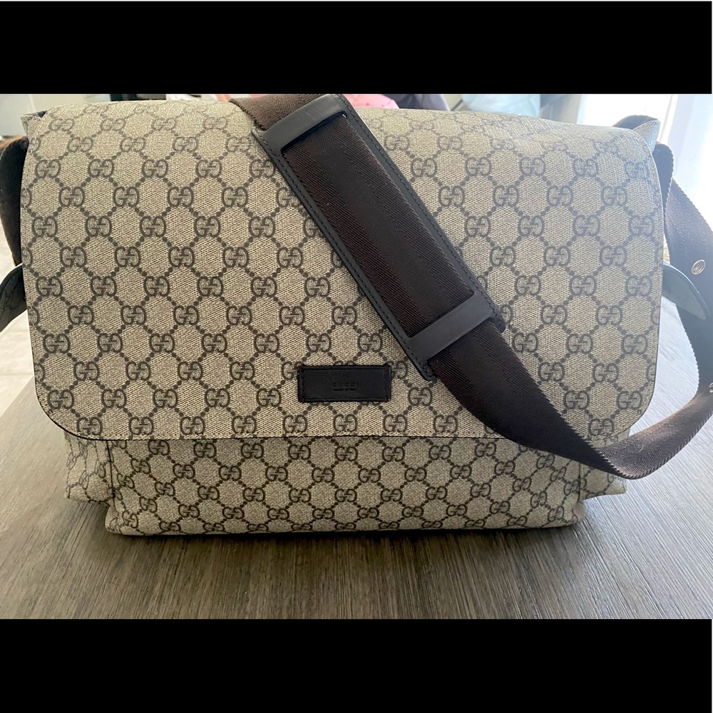 Brown GG Supreme Mama Bag/ Diaper Bag